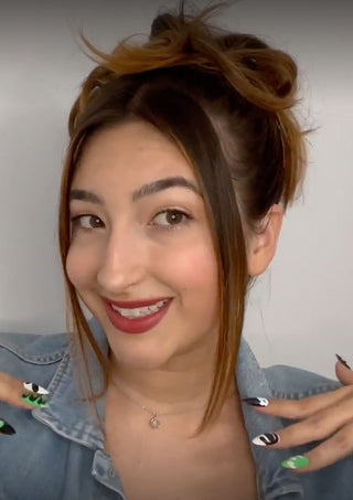 Updo hair tutorial video using DESIGNME HOLD.ME 3-way Hairspray for styling, hold, and a polished finish.