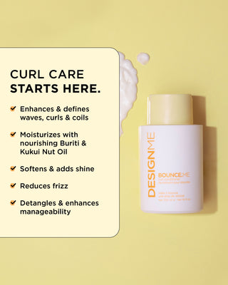 BOUNCE.ME Curl Conditioner with little list of benefits and features