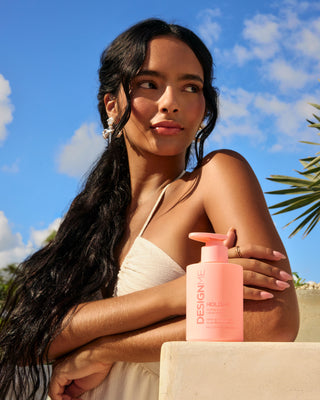 Model with soft waves styled using HOLD.ME styling cream