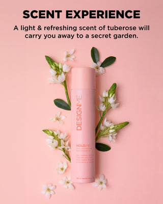 Scent cues for HOLD.ME Three-Way Hairspray with floral notes
