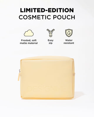 Curl Hair Set products come packaged in a cute yellow, water-resistant cosmetic bag with an easy zip, frosted, soft matte material.