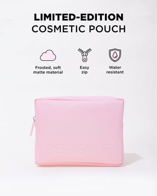 Volumizing Hair Set comes packaged in a cute pink, water-resistant cosmetic bag with an easy zip, frosted, soft matte material.