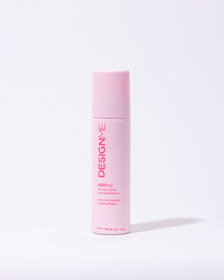 Front view of travel-size PUFF.ME Dry Texture Spray bottle, compact and sleek design.