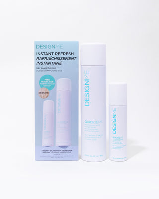 QUICKIE.ME dry shampoo duo includes full size 96ML and travel size 339ML in one box.