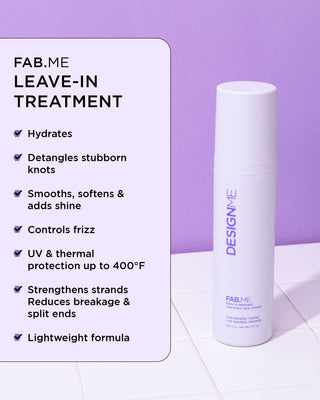 Image of FAB.ME Leave-In Treatment with key features and benefits